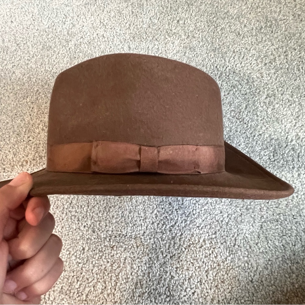 Brown Indiana jones inspired hat